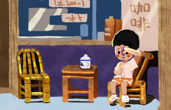 玩耍的小男孩