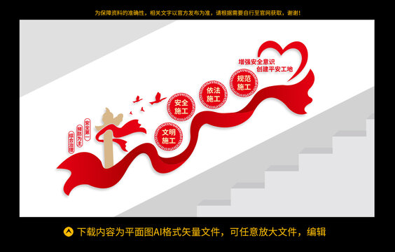 安全文明生產(chǎn)樓道文化墻