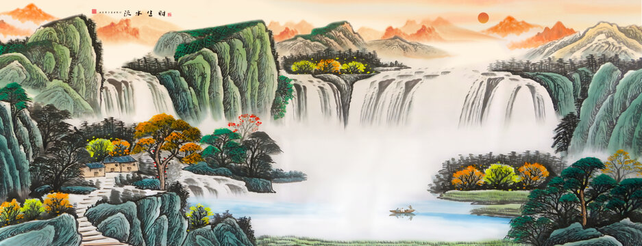 聚寶盆風水畫