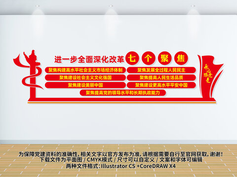 七個聚焦黨建文化墻
