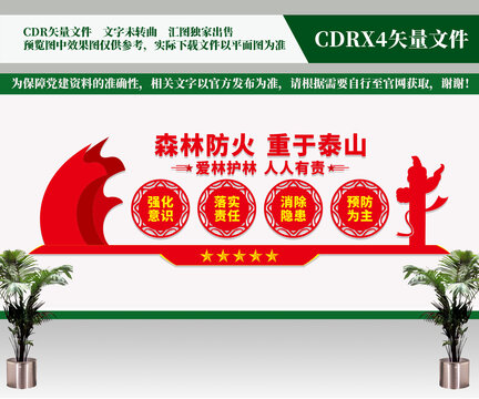 森林防火文化墻