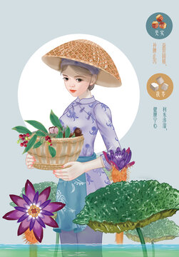 養(yǎng)生茶代餐粉芡實(shí)茯苓包裝設(shè)計(jì)