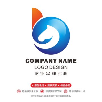 b字母logo馬標(biāo)志