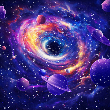 星空黑洞宇宙星球