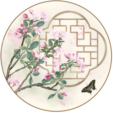 海棠插畫