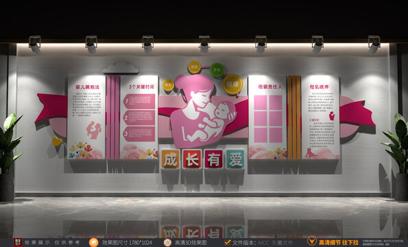 母嬰室醫(yī)院文化墻