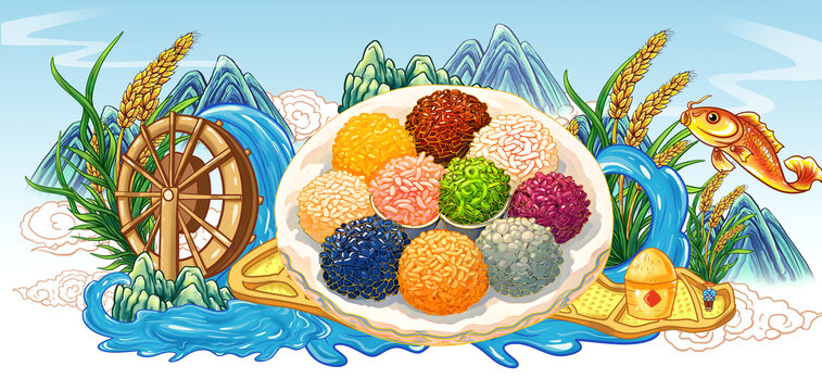 壯族五色糯米飯