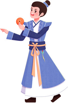 古裝卡通小男孩免摳元素