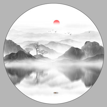 水墨山水畫