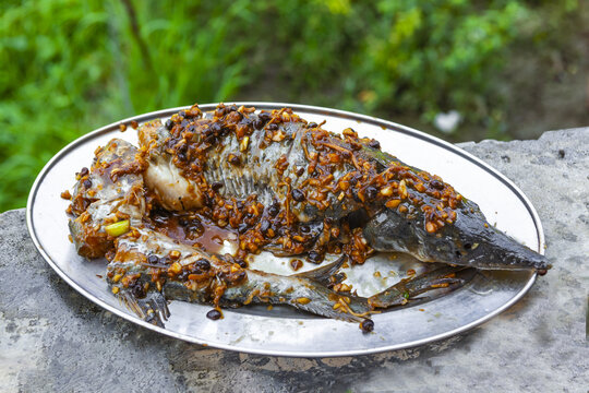 豉汁鱘龍魚
