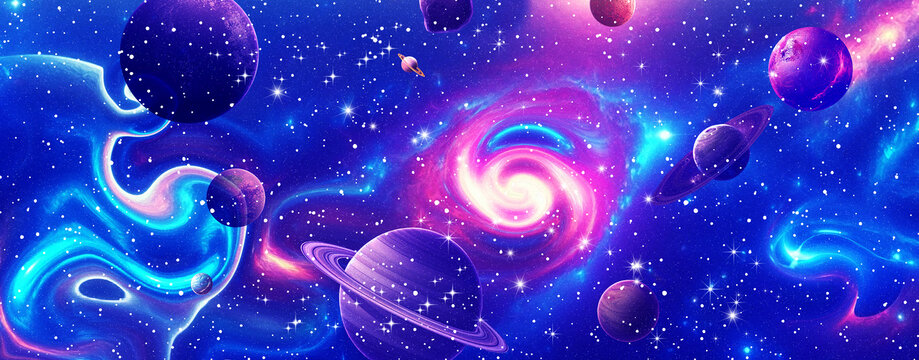 長幅宇宙星空星球星系