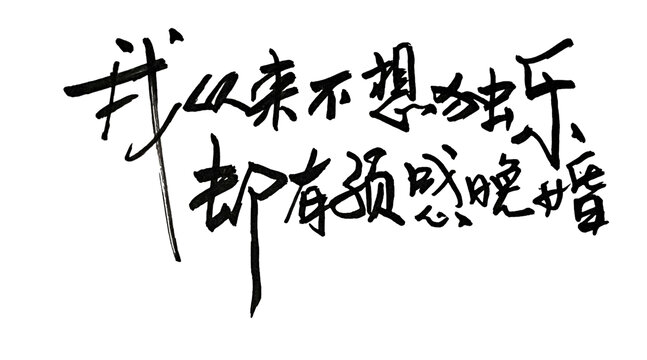 我從來不想獨(dú)樂卻有預(yù)感晚婚