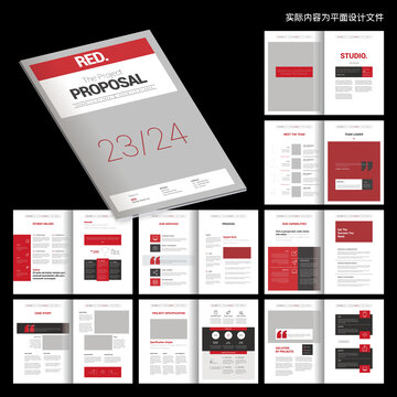 教育畫冊(cè)indesign模板