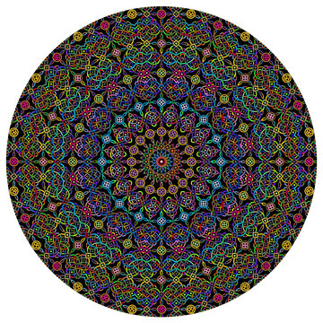 幻彩圓形抽象花紋圖案