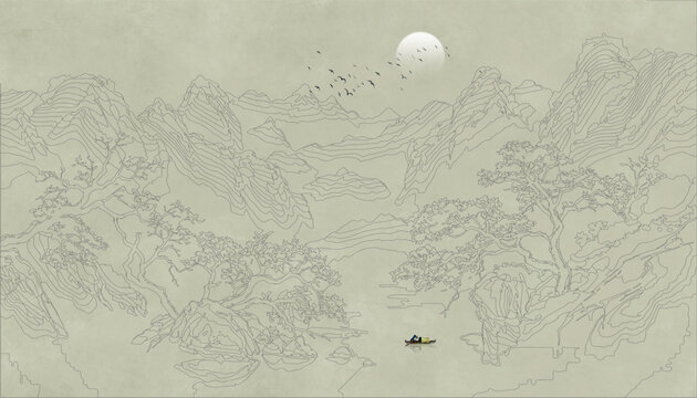 新中式山水畫