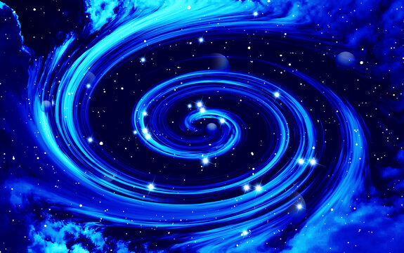 藍(lán)色旋渦星空背景