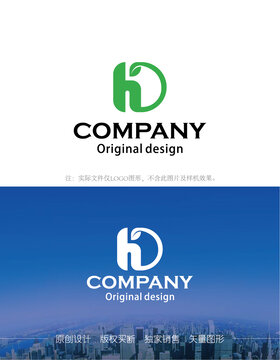 HD字母logo設(shè)計(jì)
