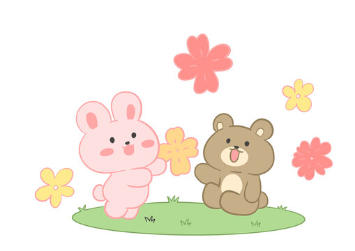 小熊和小兔子