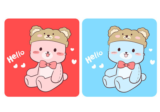 可愛小熊印花圖案