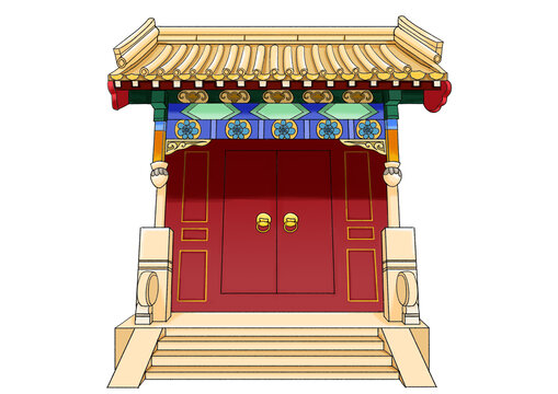 中式大門垂花門