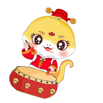吉祥卡通蛇年