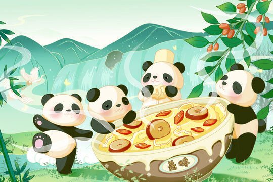 銀耳羹包裝插畫(huà)