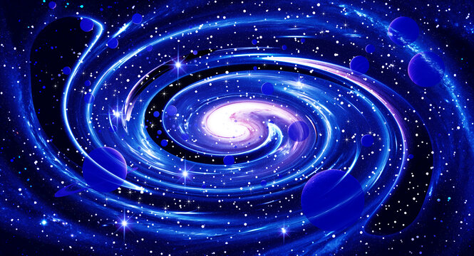 藍(lán)色星空星球