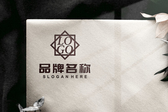 logo米色紙樣機(jī)