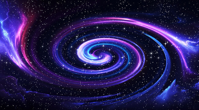 唯美夢幻旋渦星空壁畫