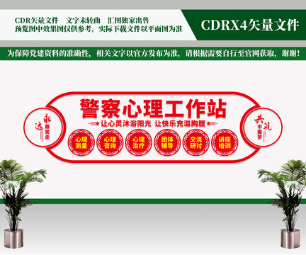 警察心理工作站文化墻