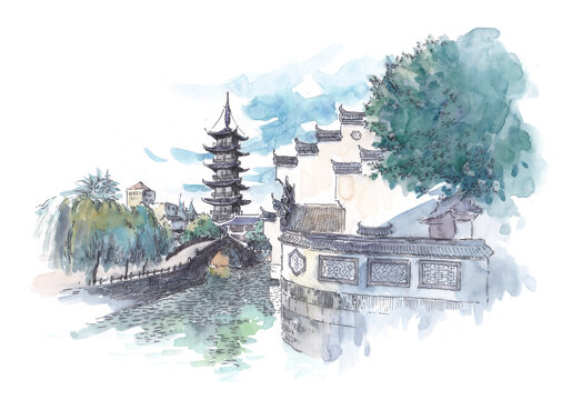 上海嘉定鎮(zhèn)水彩