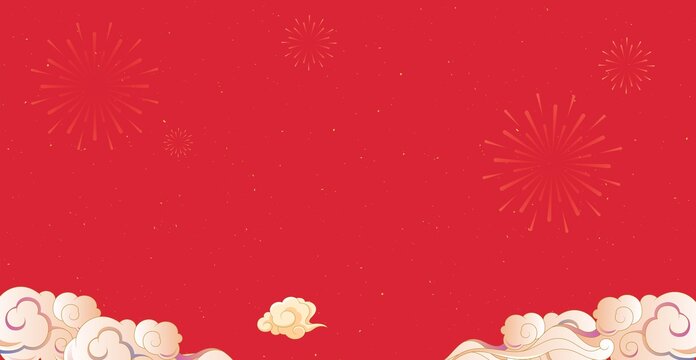 新年活動(dòng)紅色喜慶背景