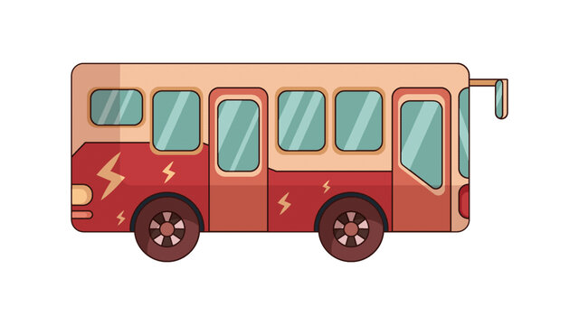 卡通公共汽車小巴
