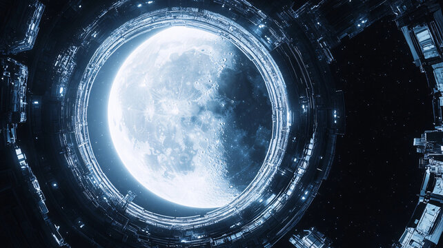 空間站科幻背景