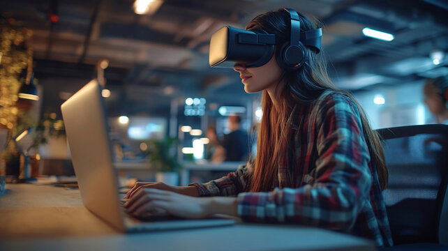戴著vr眼鏡