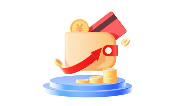 3D金融理財(cái)錢包錢袋