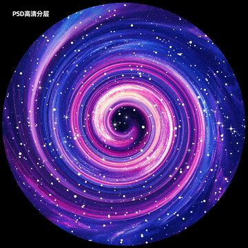 圓形唯美星空