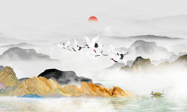 抽象水墨畫