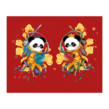 熊貓門神