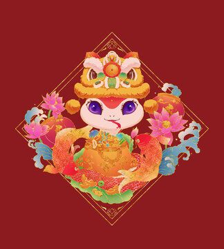 蛇年插畫設(shè)計