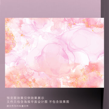 柔粉水彩肌理背景