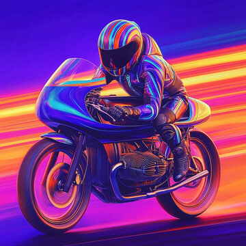 藍紫色摩托車
