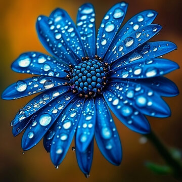 露珠下的鮮花