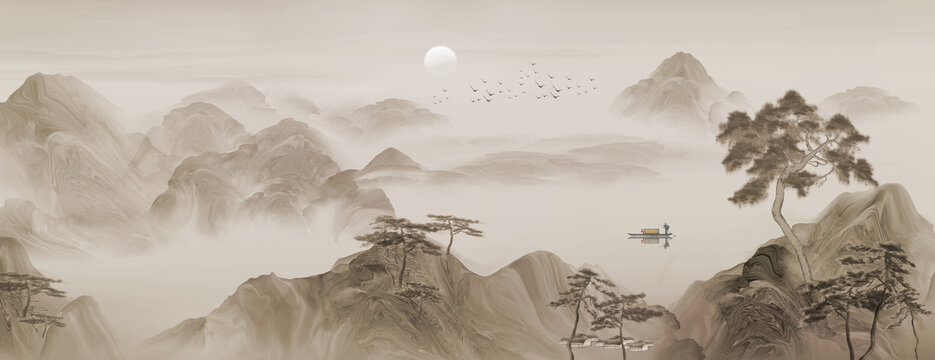國畫山水圖
