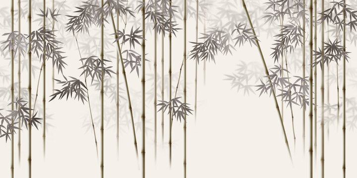 竹林竹子背景墻裝飾畫