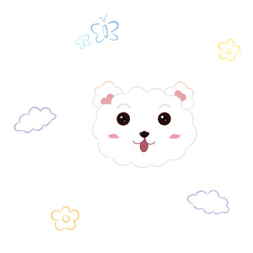 卡通插畫軟萌動物圖案