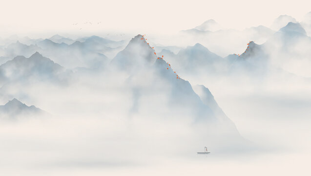 新中式水墨山水