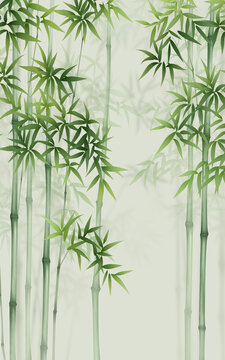 新中式竹子屏風(fēng)隔斷