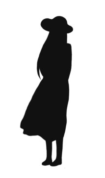 女性人物剪影