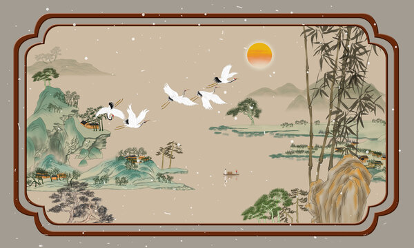 新中式山水畫(huà)